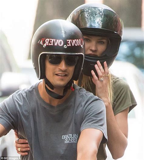 Candice Swanepoel Displays Lean Legs During Motorbike Ride With Beau