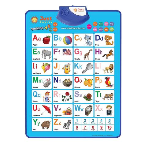 Printable Abc Chart With Pictures Alphabet Chart Printable Printable Flash Cards Alphabet