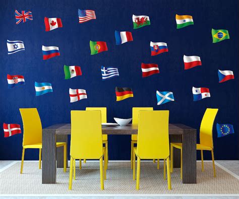 Country Flags Of The World Wall Decal Geography Educational Decor Kids