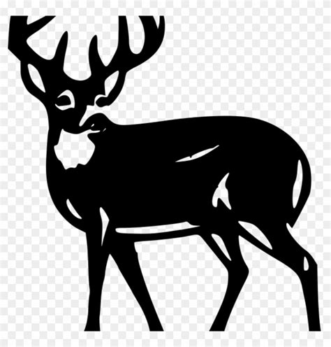 Deer Silhouette Clip Art White Deer Silhouette At Getdrawings Buck