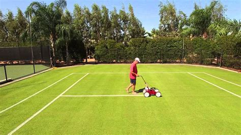 Painting Lines On A Grass Court Youtube