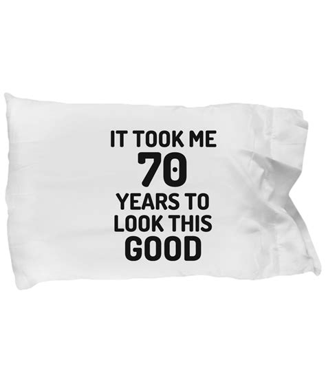 70th Birthday Pillowcase Pillow Cover Case 70 Year Old Anniversary Bday