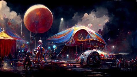 Artstation Sci Fi Circus Ai Generated