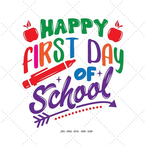 Happy First Day Back To School School Svg So Fontsy