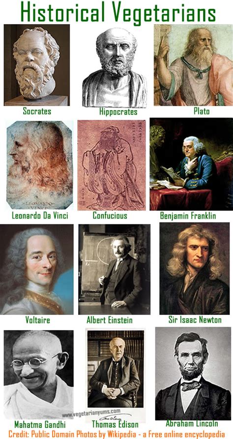 Famous Vegetarians Notable Vegetarians From Histoy