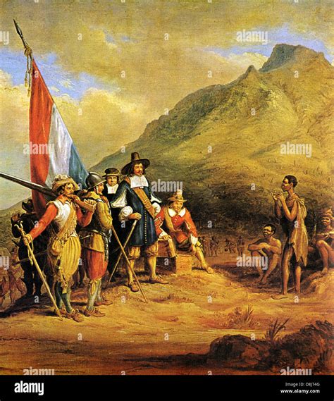 Jan Van Riebeeck 1619 1677 Dutch Colonial Administrator Arriving At Cape Of Good Hope In The