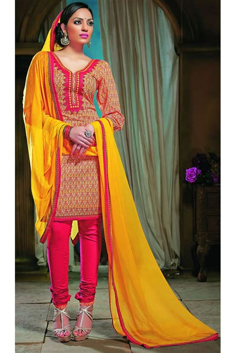Cotton Red Salwar Kameez Bollywood Fashion Latest Salwar Suit