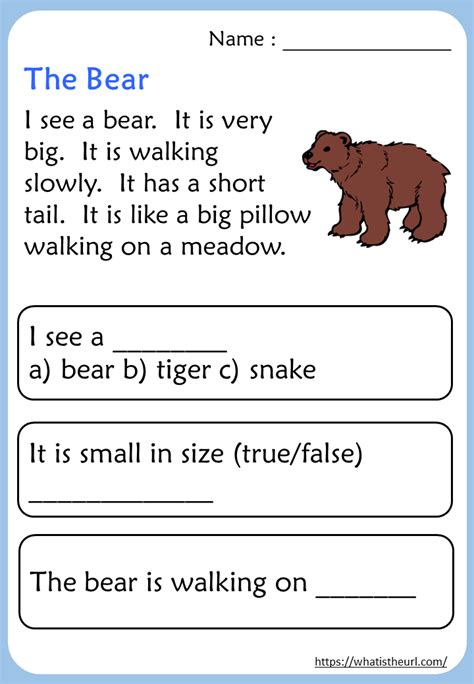 Kindergarten Reading Comprehension Passages 723