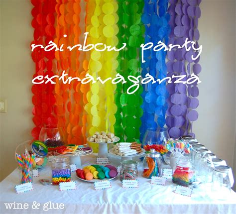 Rainbow Party Extravaganza Rainbow Parties Inexpensive Birthday