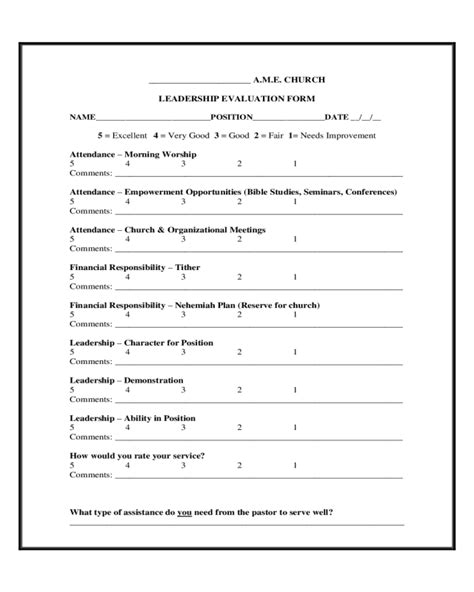 2022 Leadership Evaluation Form Fillable Printable Pdf And Forms
