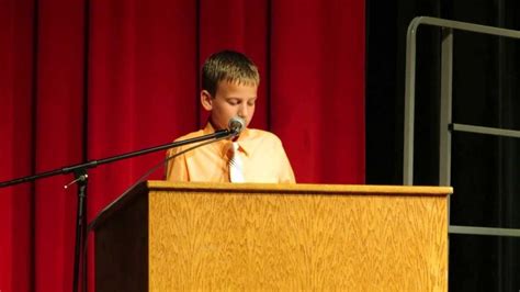 Rickys 5th Grade Groveport Elementary Graduation Speech Youtube