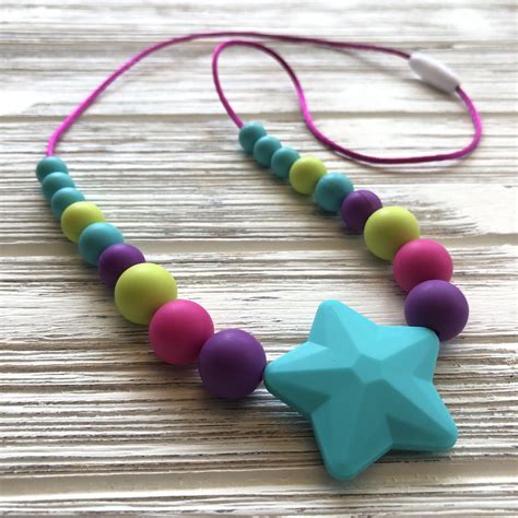 Pin On Childrens Necklaces Toddler Necklace Chewelry Sensory Necklaces