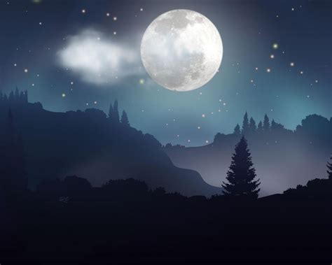 Moonlight Forest Wallpapers Top Free Moonlight Forest Backgrounds