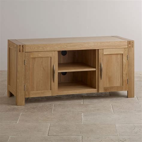 Natural Solid Oak TV Cabinets - Large TV Unit - Alto Range - Oak