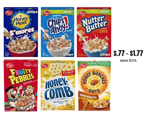 Post Honeycomb Chips Ahoy And Nutterbutter Cereals Just 77 Other Post
