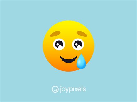 The Joypixels Smiling Face With Tear Emoji Version By Joypixels On Dribbble