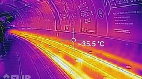 Thermal Camera Captures Images In London Tube On Record Temperature Day