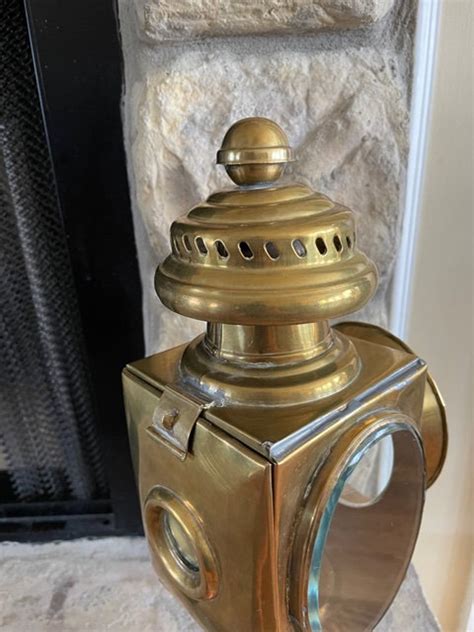 Vintage Brass 17 Carriage Lamp Carriage Candle Lamp Etsy