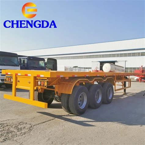 China 3 Axle Steel Flatbed Trailer Manufacturers And Factory Price