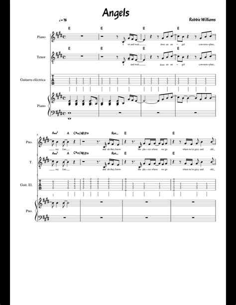 Angels Lead Guitar Sheet Sheet Music For Piano Voice Guitar Download