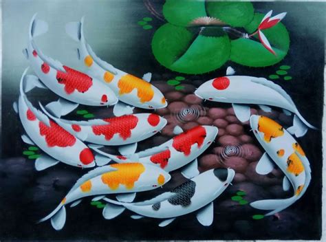Viral Lukisan Ikan Koi Di Jalan  Abstrak