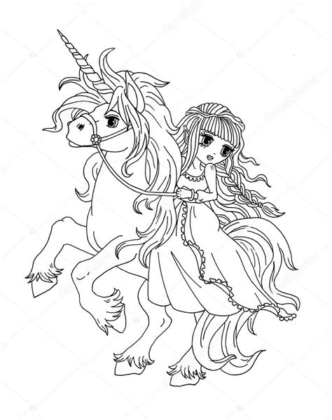 Kleurplaat Eenhoorn Met Prinses Vrogue Co