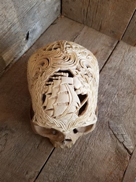 Carved Human Skull The Human Voyage Rachel Lee Art