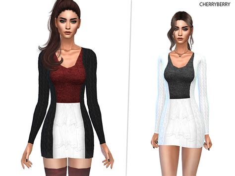 The Sims Resource Preppy Fall Dress