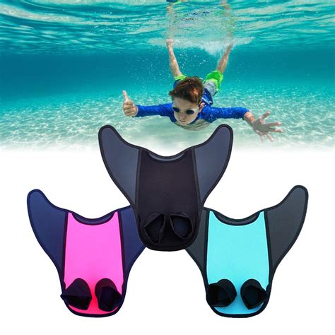 Adult Kids Swimming Fins Children Training Flippers Monofin Mermaid