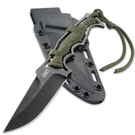 Crkt Tighe Breaker Tactical Fixed Blade Knife With Molded Sheath Cord