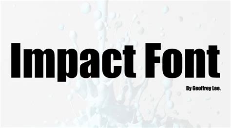 Impact Font Free Download
