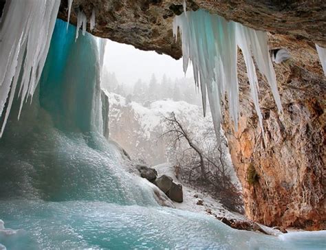 Our Colorado State Cations Wonder At The Rifle Mountain Park Ice Caves