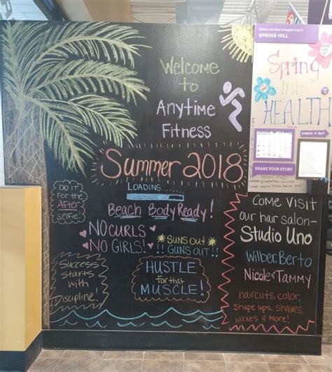 Summer 2018 Board Anytime Fitness Fit Board Workouts Gym Art