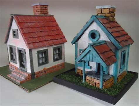 2 Mini House Paper Models For Diorama Free Templates Download Paper