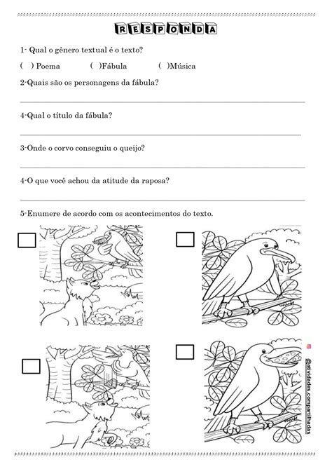 Produção De Texto Fabula 4 Ano