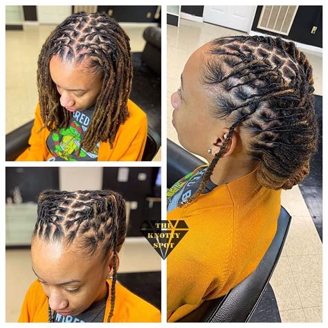 pin by patricia lewellen on hair style for women short locs hairstyles locs hairstyles short