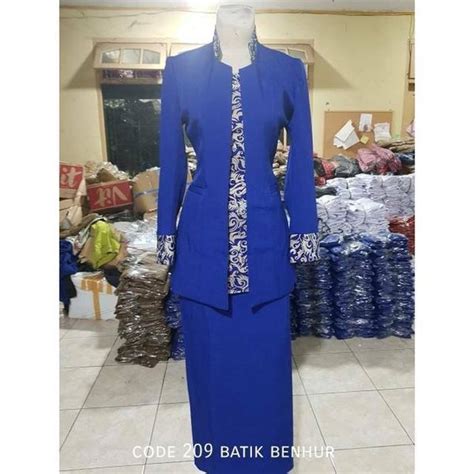Jual Baju Blazer Seragam Kerja Wanita Bank Bca Bri 209 Batik Benhur
