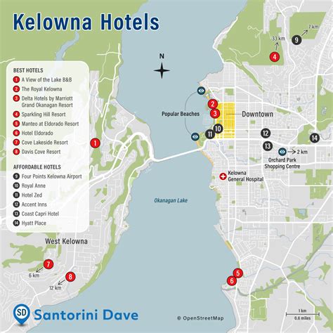 Kelowna Hotel Map Best Beaches Neighborhoods And Places To Stay