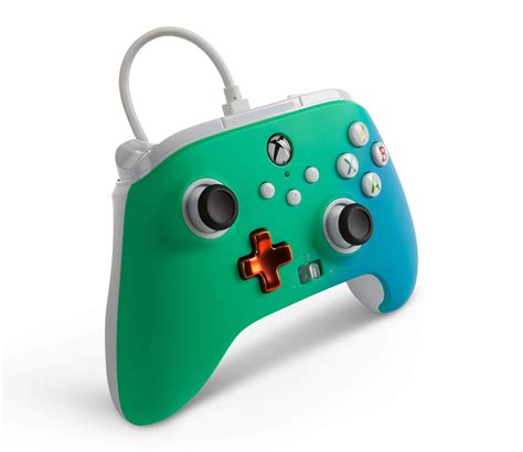Powera Enhanced Wired Controller For Xbox Seafoam Fade Blue Teal