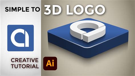 How To Create A 3d Logo In Adobe Illustrator 3d Tutorial Youtube