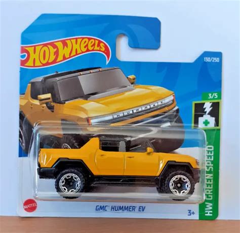 Hot Wheels Gmc Hummer Ev Yellow Hw Green Speed 35 130250 Hct03 Short