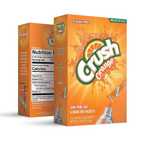 Crush Powder Drink Mix Sugar Free And Delicious Classic Variety 30
