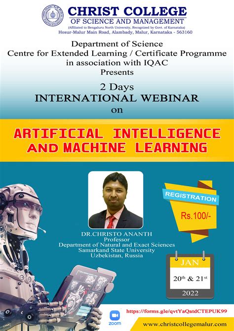 Two Days International Online Webinar On Artificial Intelligence And