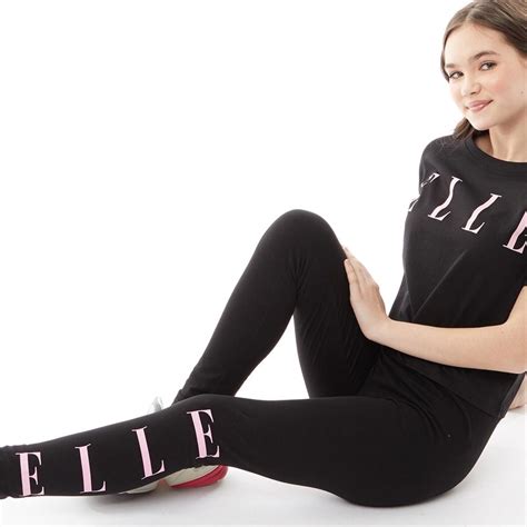 Buy Elle Girls Brand Leggings Black