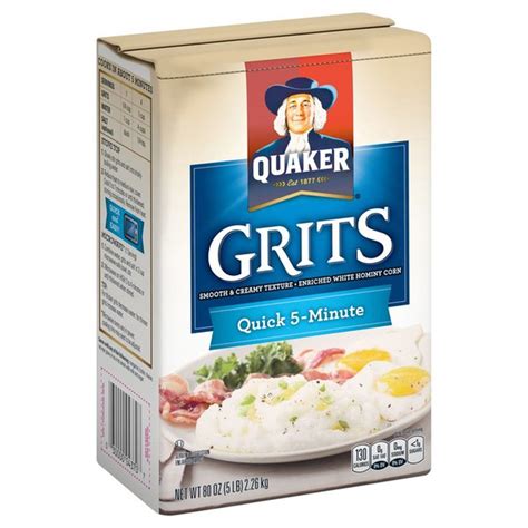Quaker Enriched White Hominy Corn Quick Grits 5 Lb Instacart