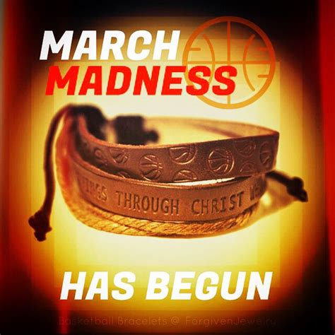 March Madness Final Four Sweet 16 March Madness Basketball Bracelets