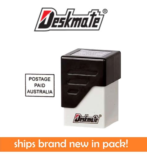 New Deskmate Postage Paid Australia Stamp Pre Inked Ready Auspost