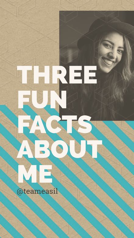 Three Fun Facts About Me Profile Template Easil