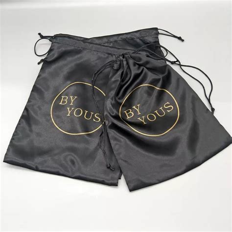 Custom Luxury Black Satin Hair Gift Dust Bag Thick Silk Satin Etsy
