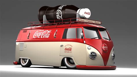 Free Download Vw Red Volkswagen Combi Van Bus Wallpaper Coke 1920x1080 Hd 1920x1080 For Your